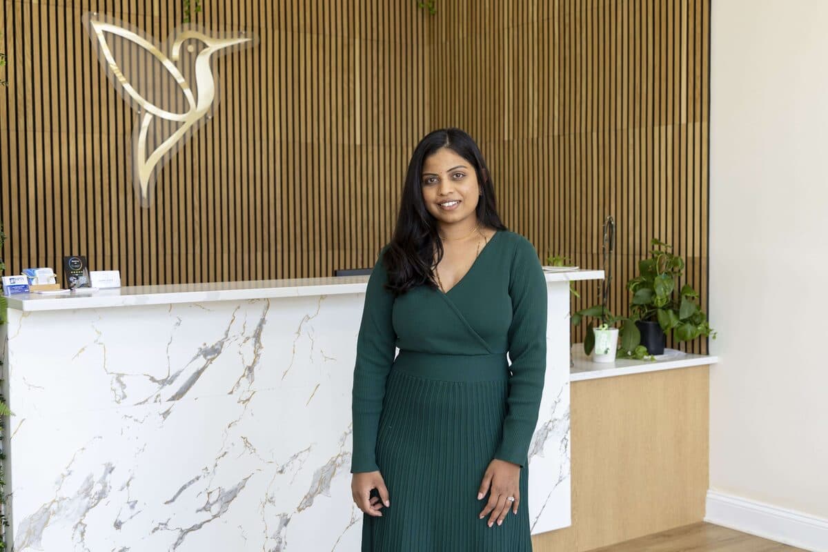 Dr. Jaini Patel, board-certified pediatrician at Hummingbird Pediatrics in Robbinsville NJ - providing family-centered care to Hamilton, Princeton, and Mercer County families