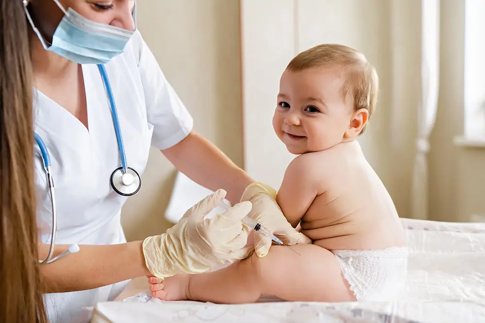 baby receiving Immunization shot